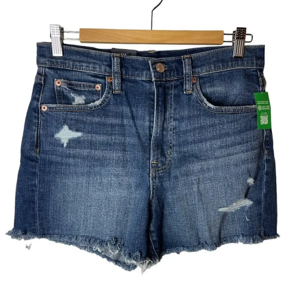 Gap Blue Distressed Raw Hemline 4